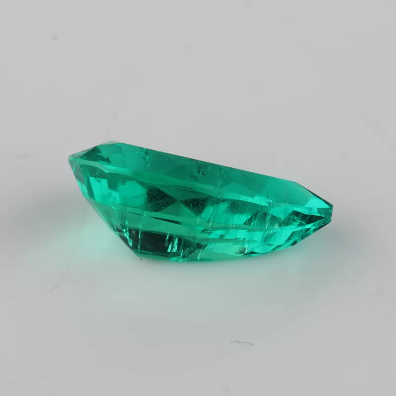 Colombia Green Color Pear Cut Lab Grown Emerald