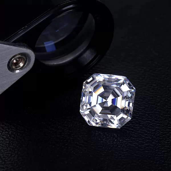 DEF VS Asscher Cut Moissanite