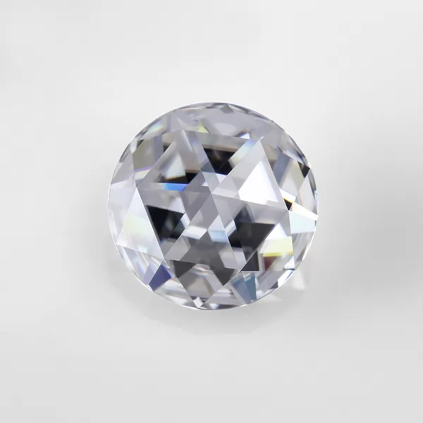 DEF VS Round Shape Double Rose Cut Moissanite