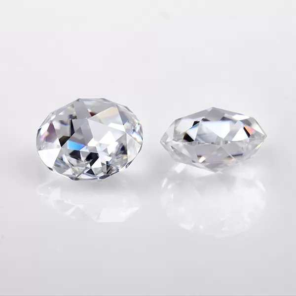 DEF VS Round Shape Double Rose Cut Moissanite