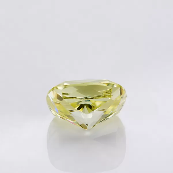 Yellow Color Cushion Shape Crushied Ice Cut Moissanite