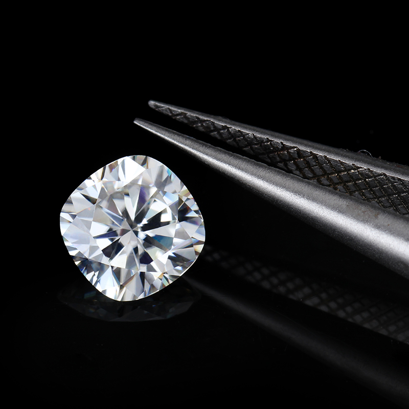 6x6mm Cushion Cut DEF Color Moissanite
