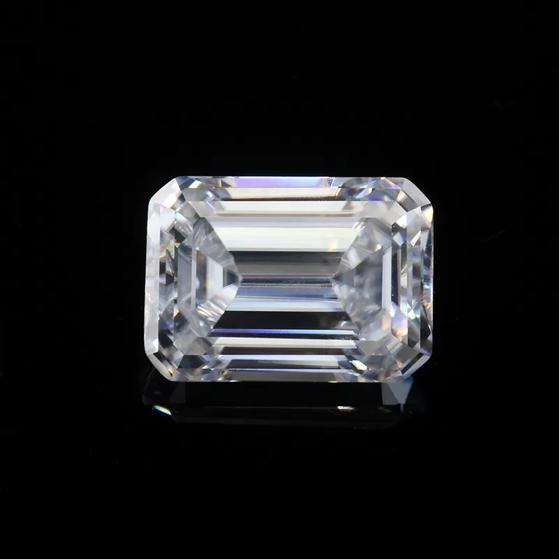 DEF Octagon Emerald Cut Moissanite