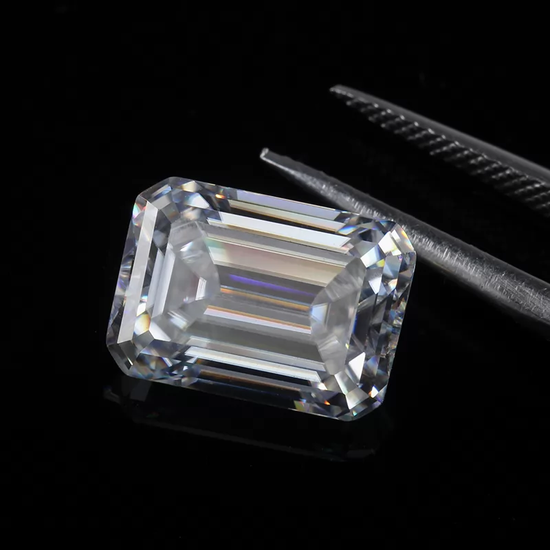 DEF Octagon Emerald Cut Moissanite