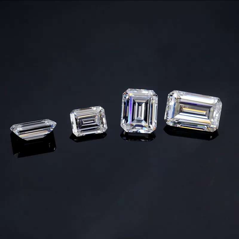 DEF Octagon Emerald Cut Moissanite