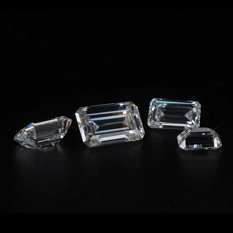 DEF Octagon Emerald Cut Moissanite