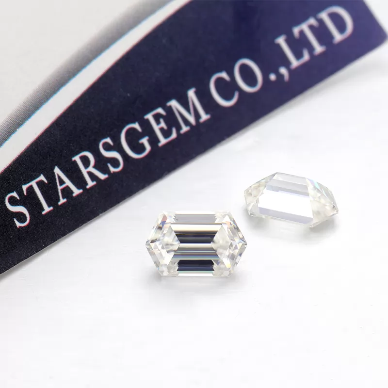 6×9mm Hexagon Shape Emerald Cut DEF Color Moissanite