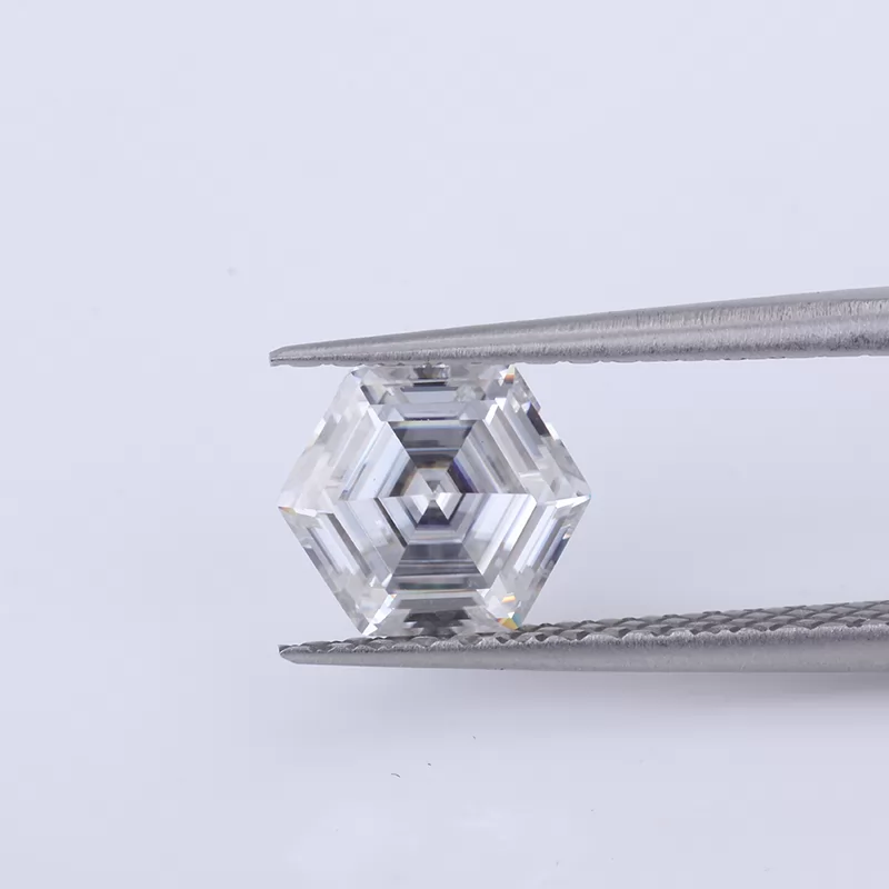 8×8mm Hexagon Shape DEF Color Moissanite