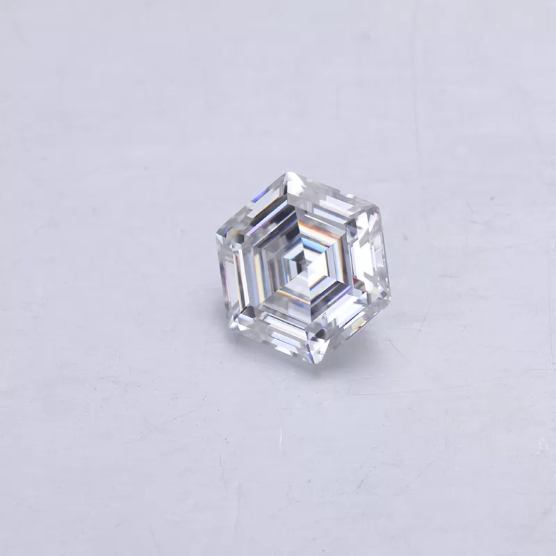 8×8mm Hexagon Shape DEF Color Moissanite