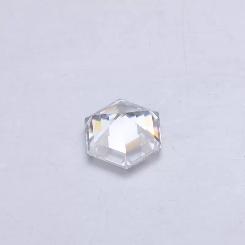 8×8mm Hexagon Shape DEF Color Moissanite