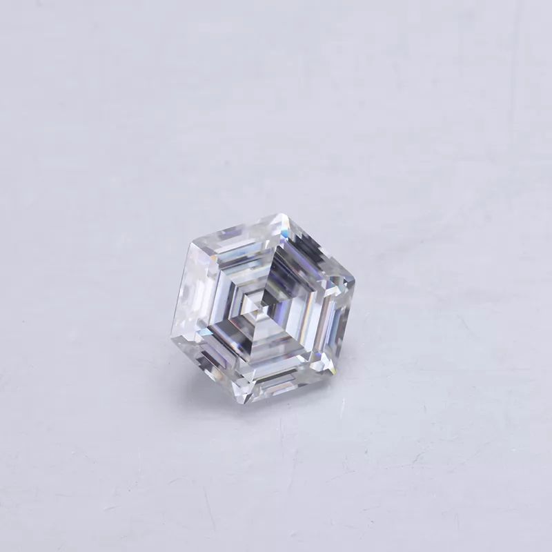 8×8mm Hexagon Shape DEF Color Moissanite