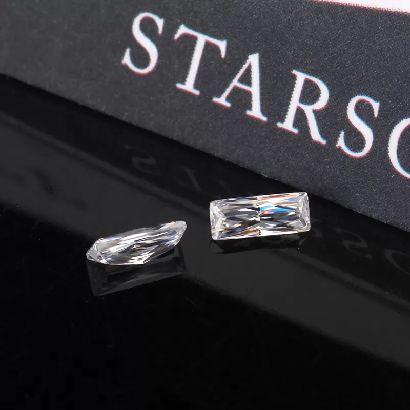 2×5mm Rectangle Princess Cut Moissanite