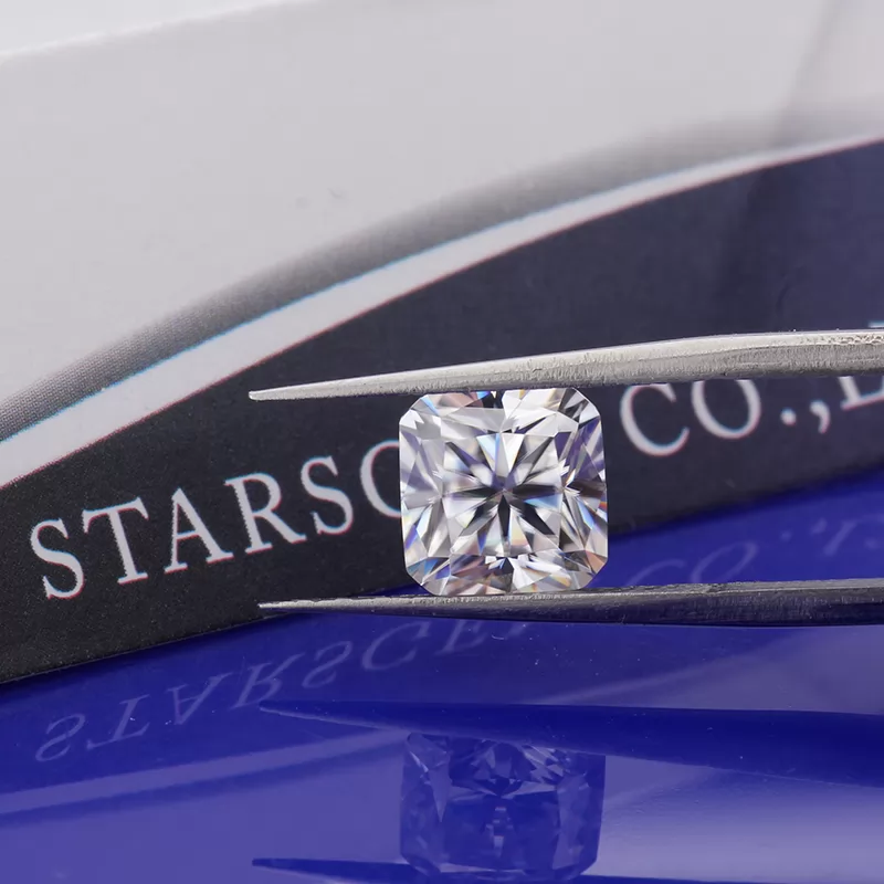 DEF Color Radiant Cut Moissanite