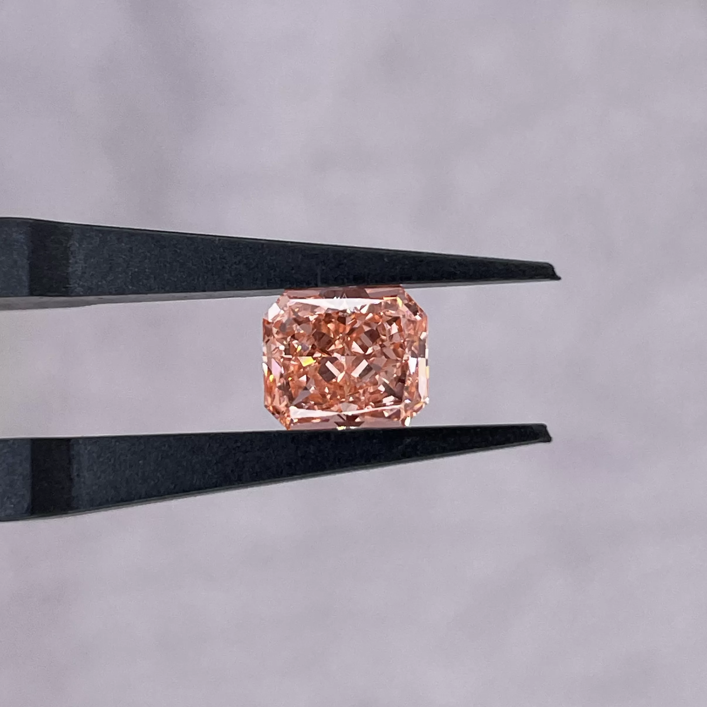 Pink Color 0.13ct to 1.41ct Radiant Cut Lab Grown Diamond