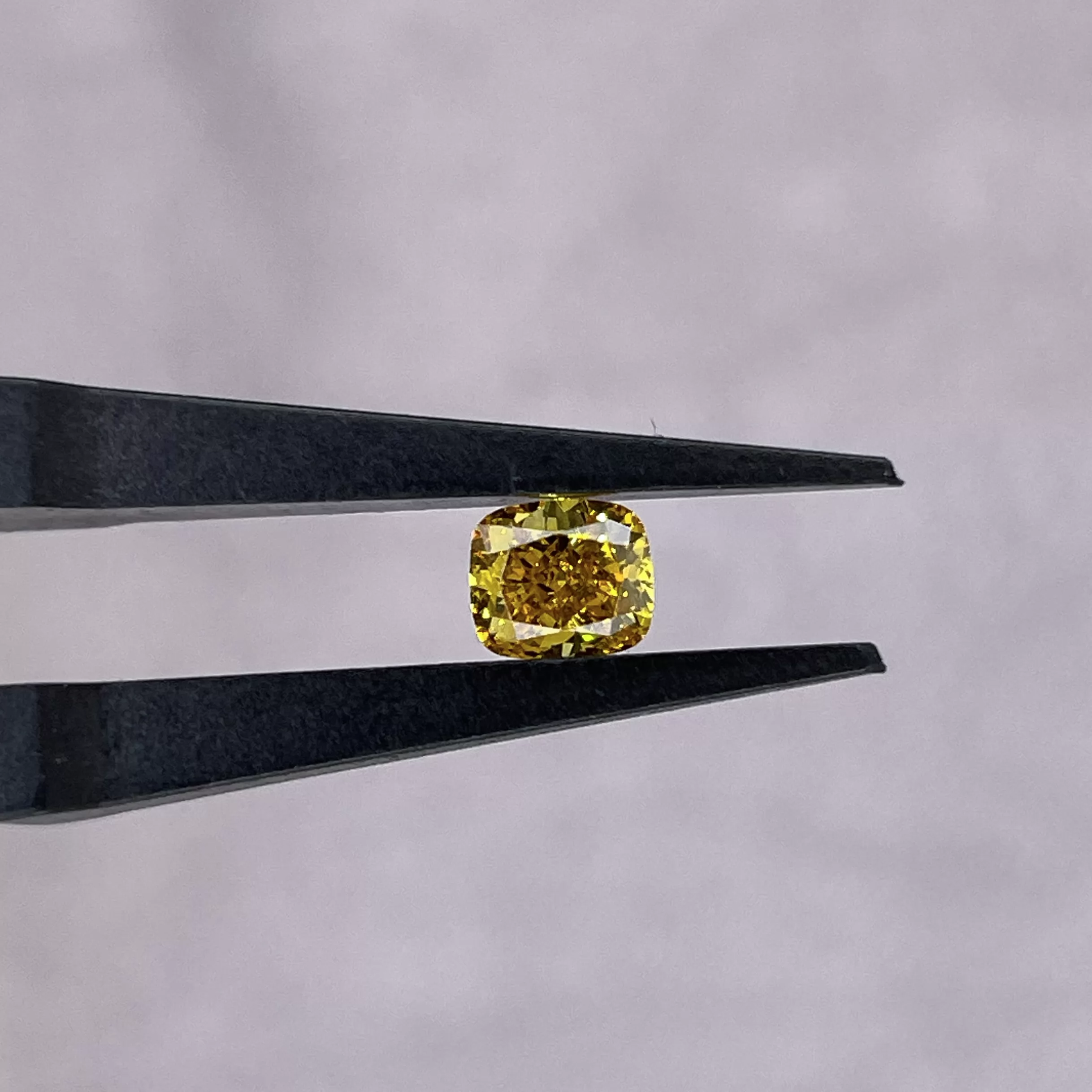 Yellow Color 0.27ct to 2.19ct Cushion Cut Lab Grown Diamond