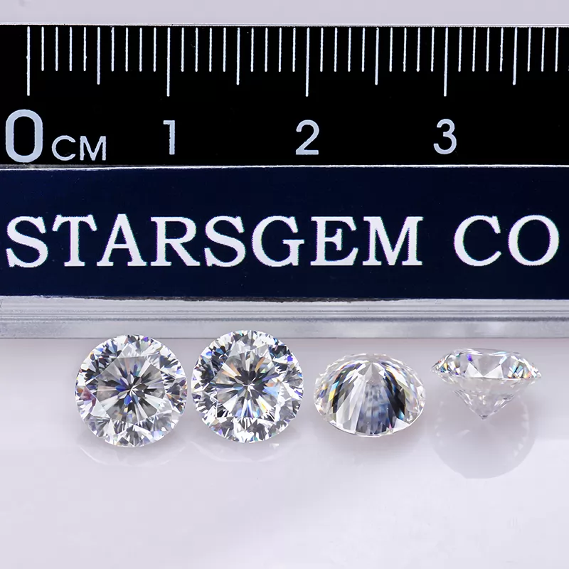 2CT Size 8mm Round Shape 9 Hearts 1 Flower Cut Moissanite