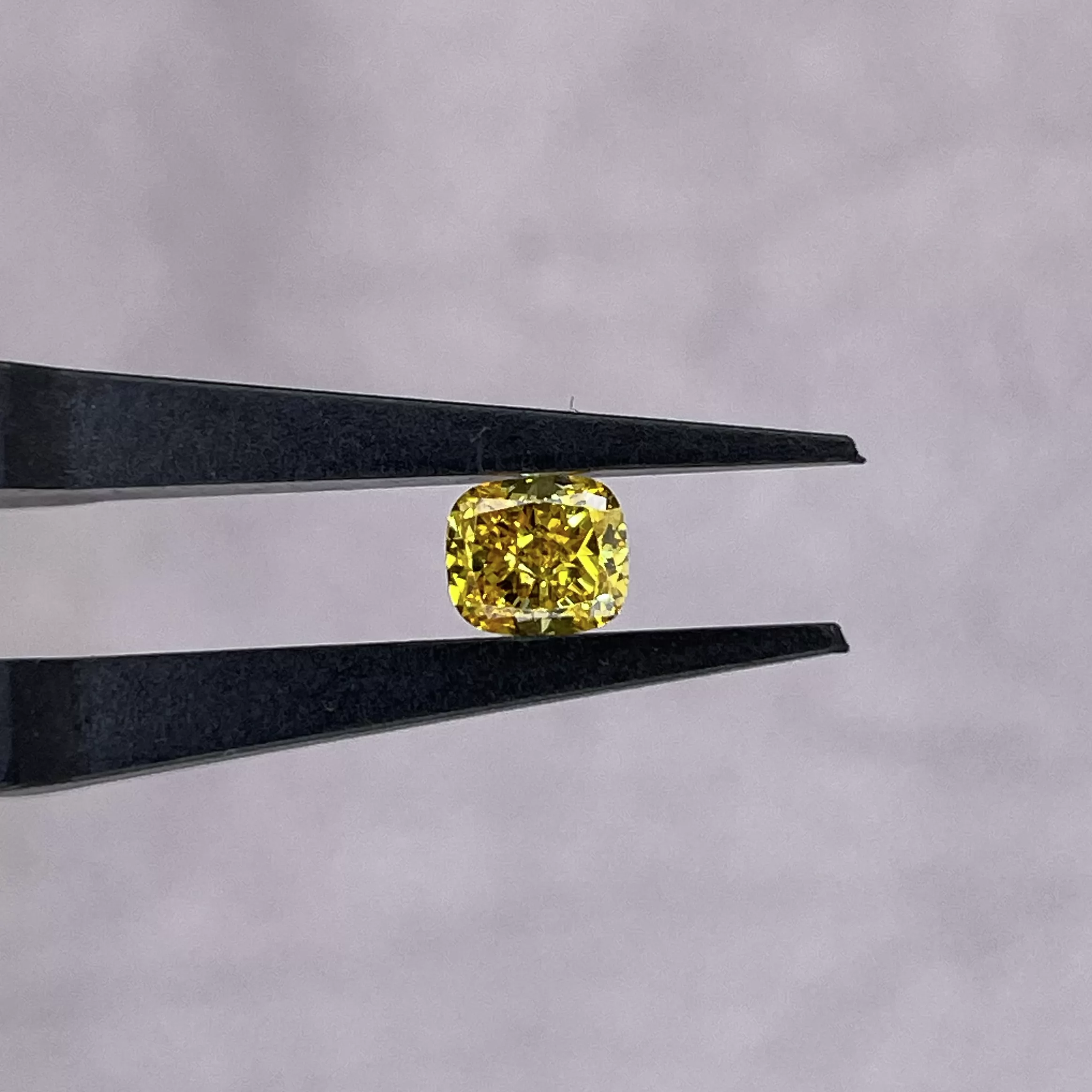 Yellow Color 0.27ct to 2.19ct Cushion Cut Lab Grown Diamond