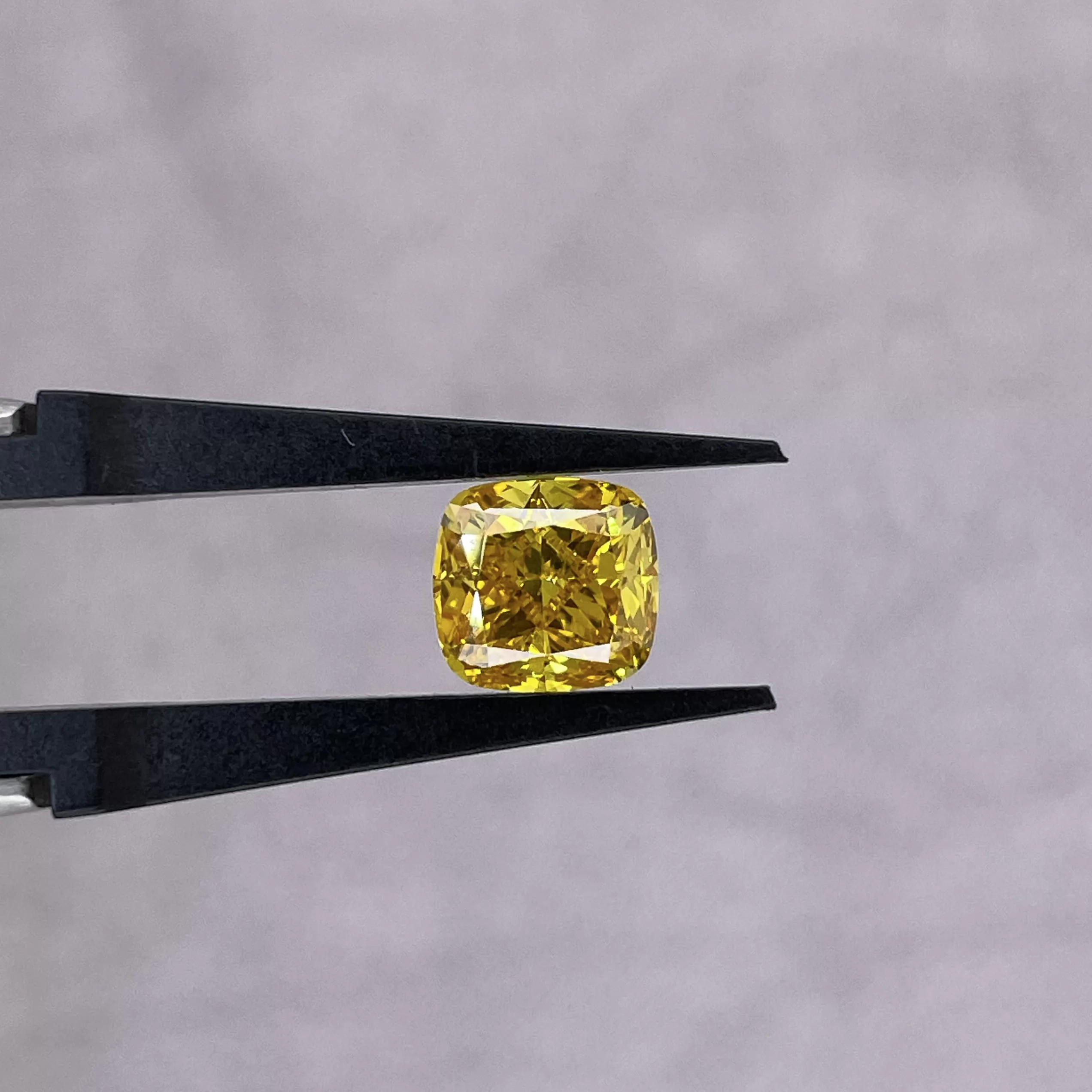 Yellow Color 0.27ct to 2.19ct Cushion Cut Lab Grown Diamond