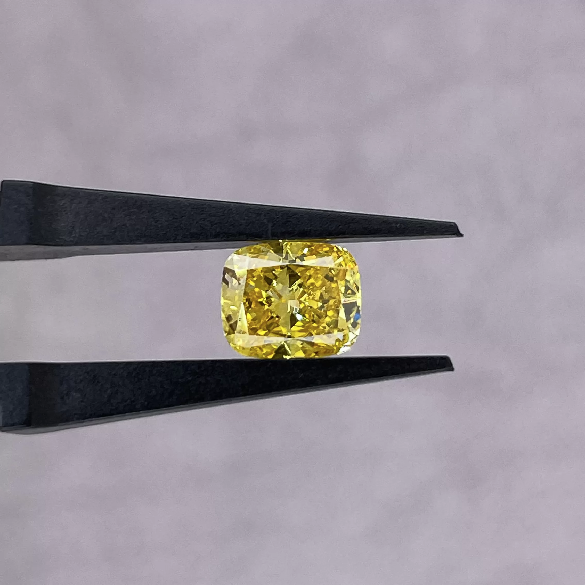 Yellow Color 0.27ct to 2.19ct Cushion Cut Lab Grown Diamond