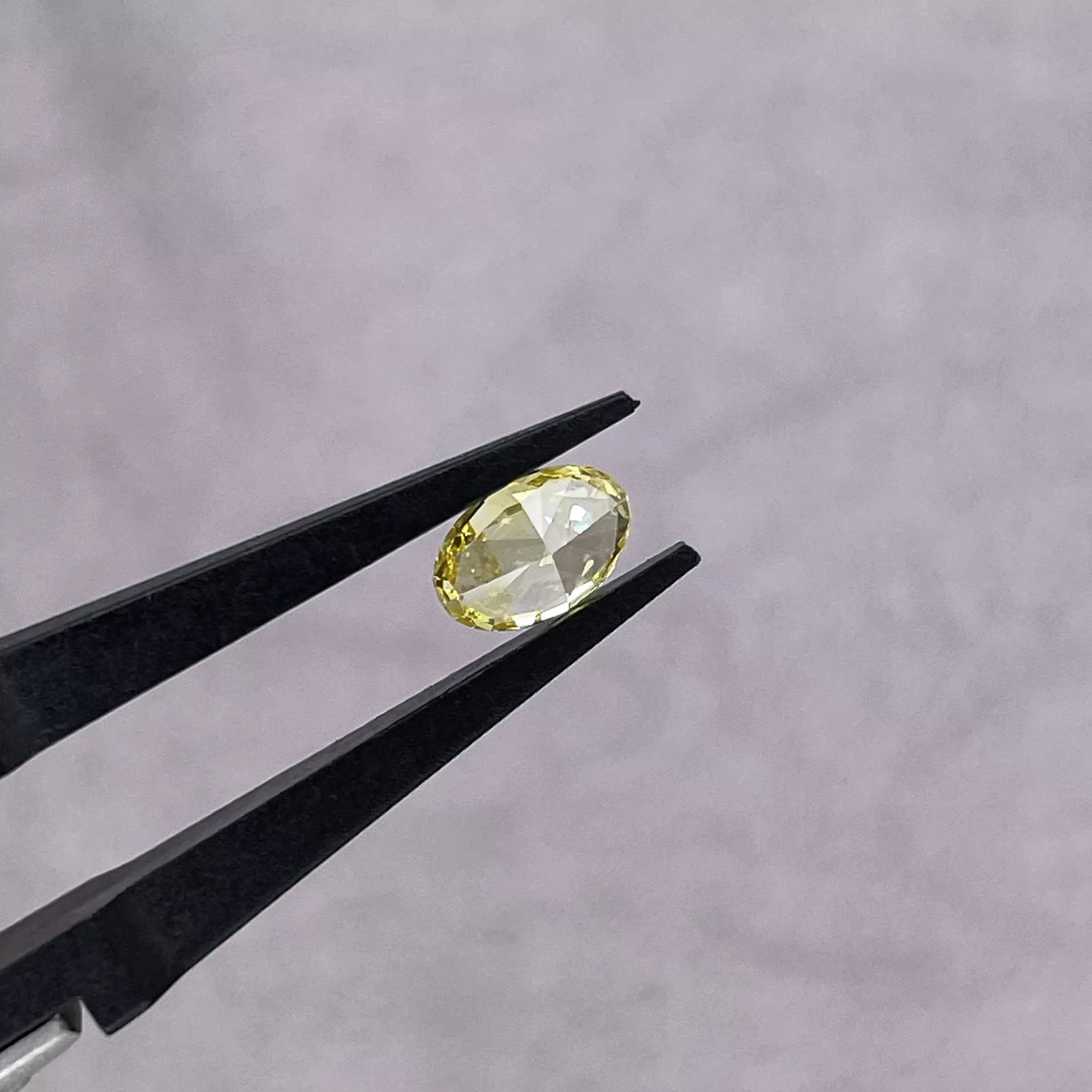 Yellow Color 0.08ct to 1.61ct Oval Cut Lab Grown Diamond