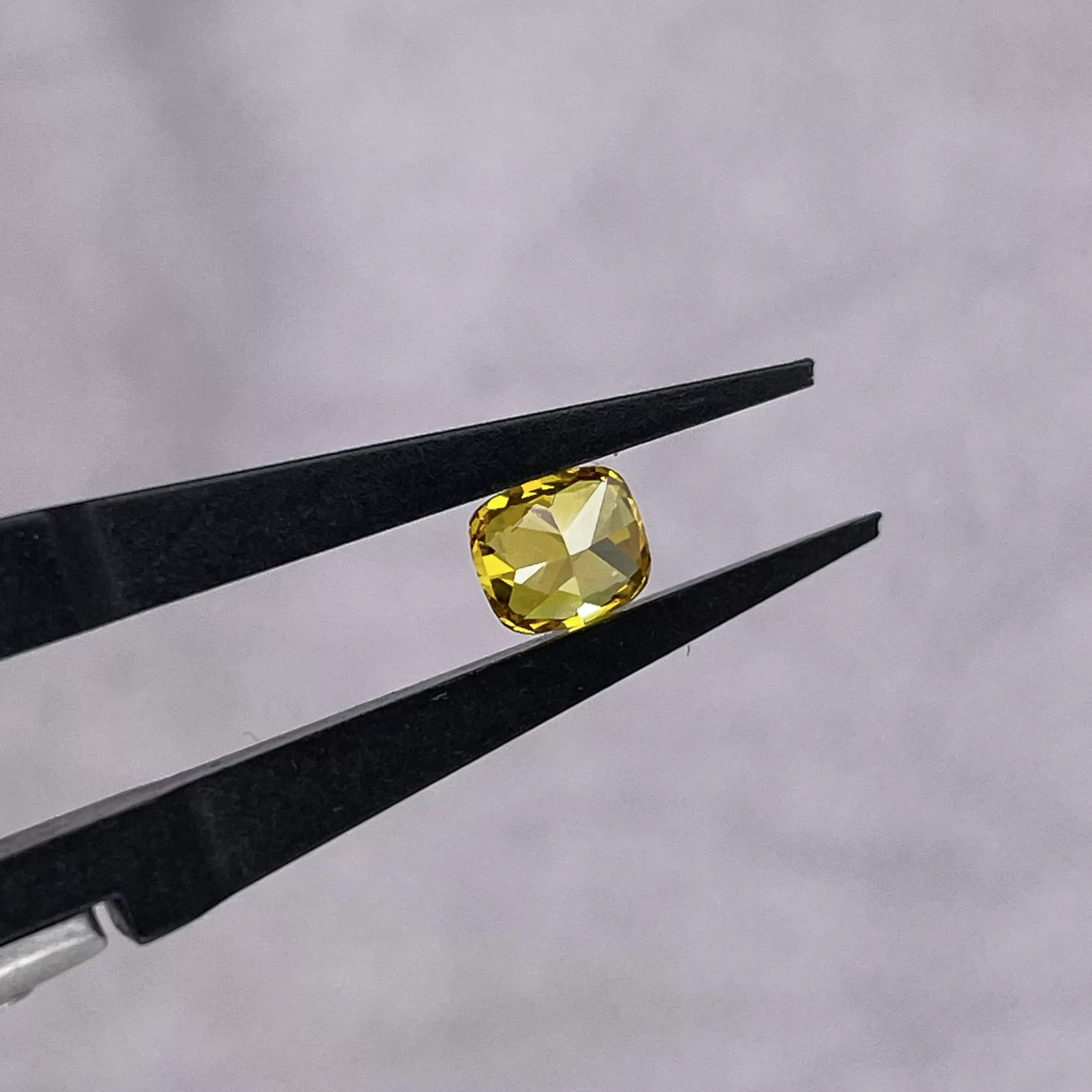 0.27ct to 2.19ct Yellow Color Cushion Cut Lab Grown Diamond