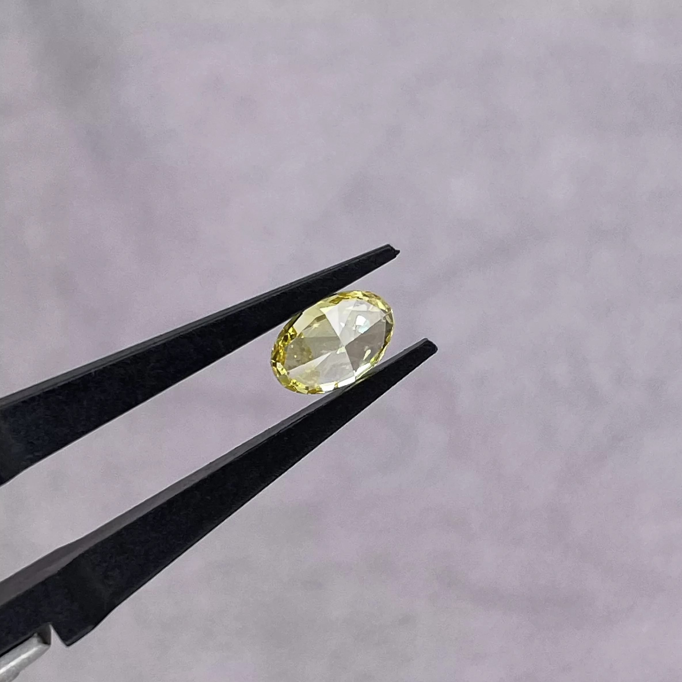 0.08ct to 1.61ct Yellow Color Oval Cut Lab Grown Diamond