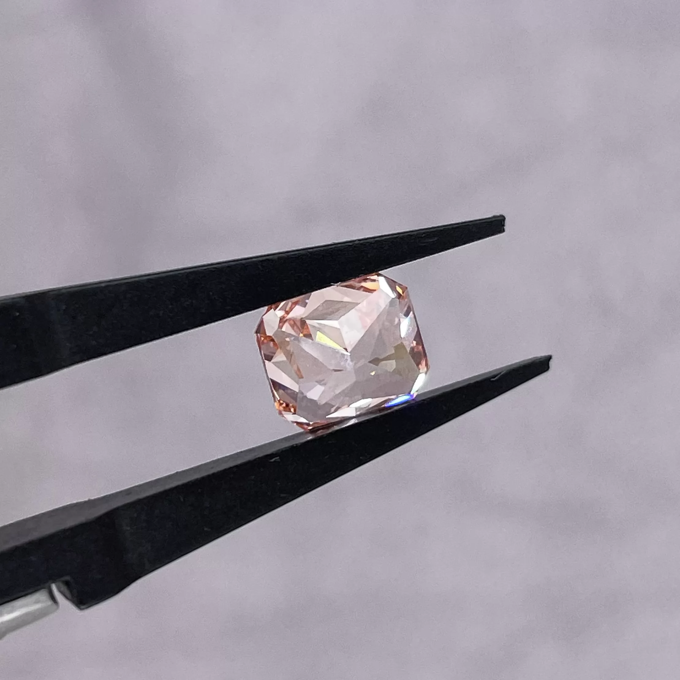 0.13ct to 1.41ct Pink Color Radiant Cut Lab Grown Diamond