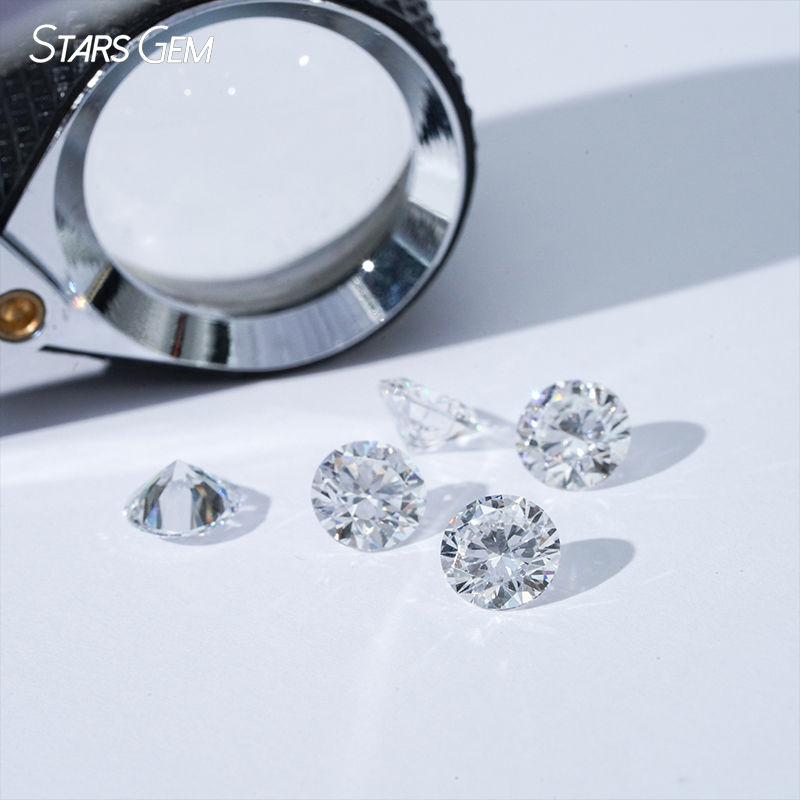 0.3ct to 2.0ct Round Shape CVD HPHT Lab Grown Diamond