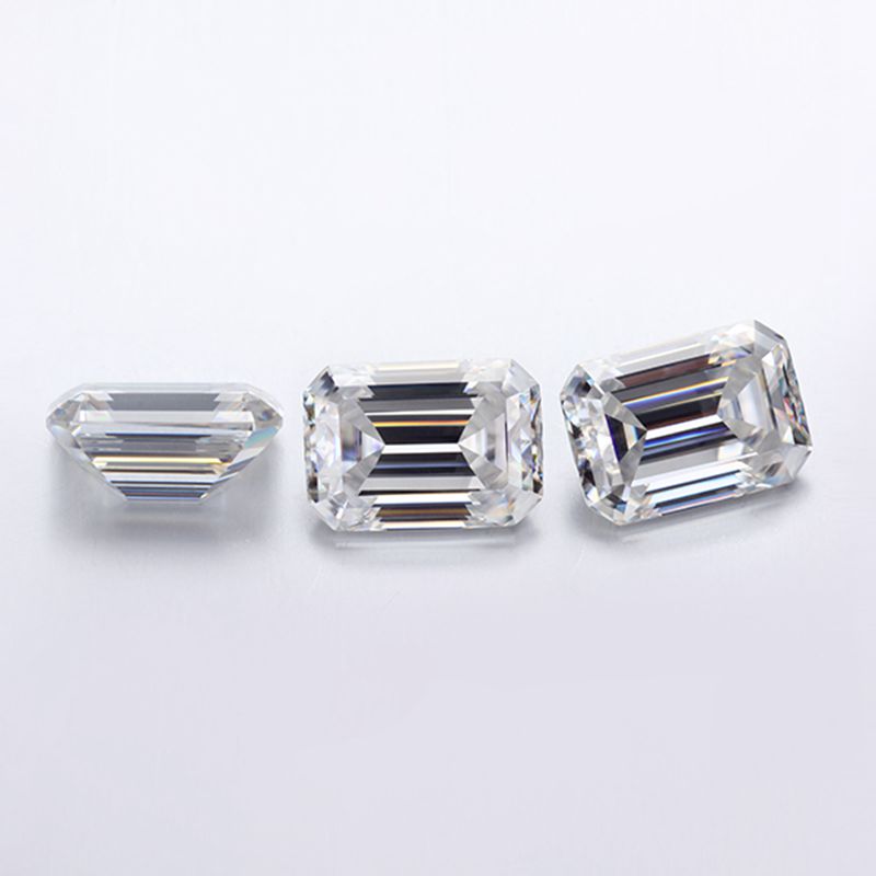 DEF Octagon Emerald Cut Moissanite