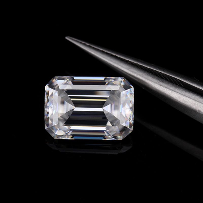 DEF Octagon Emerald Cut Moissanite