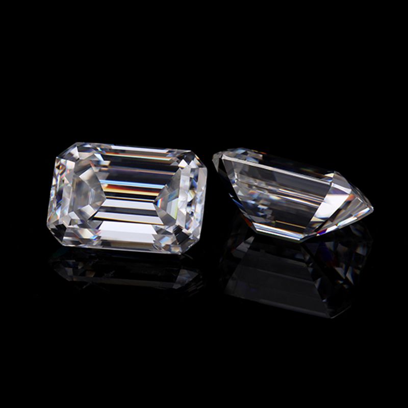 DEF Octagon Emerald Cut Moissanite