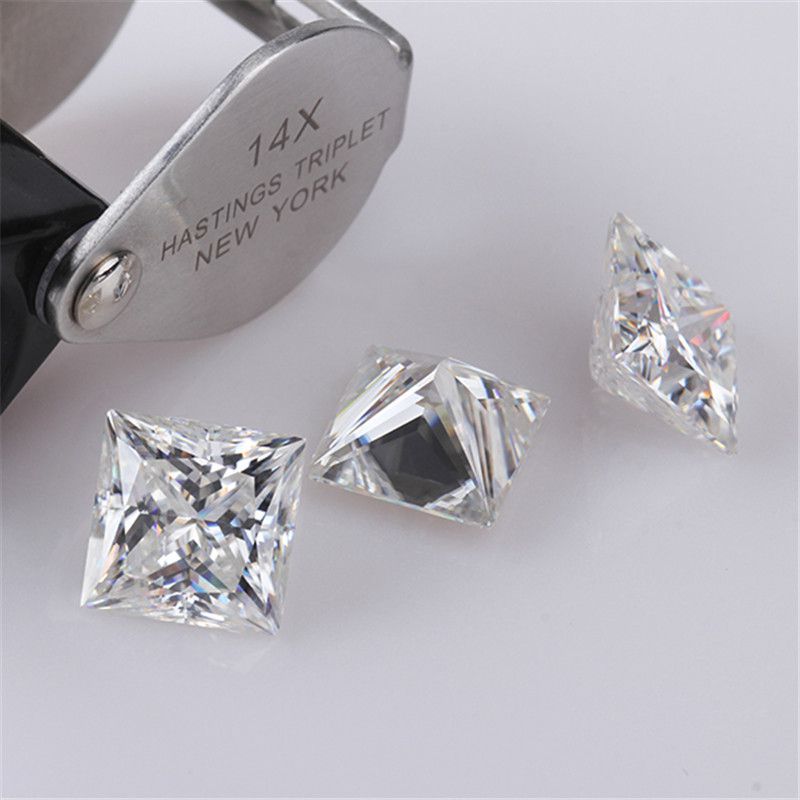 DEF Square Princess Cut Moissanite