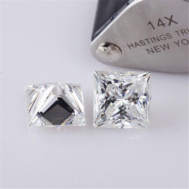 DEF Square Princess Cut Moissanite