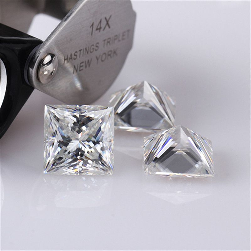 DEF Square Princess Cut Moissanite