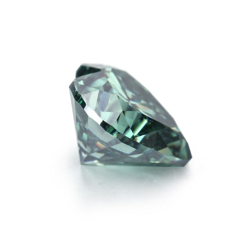 Green Color Heart Cut Moissanite