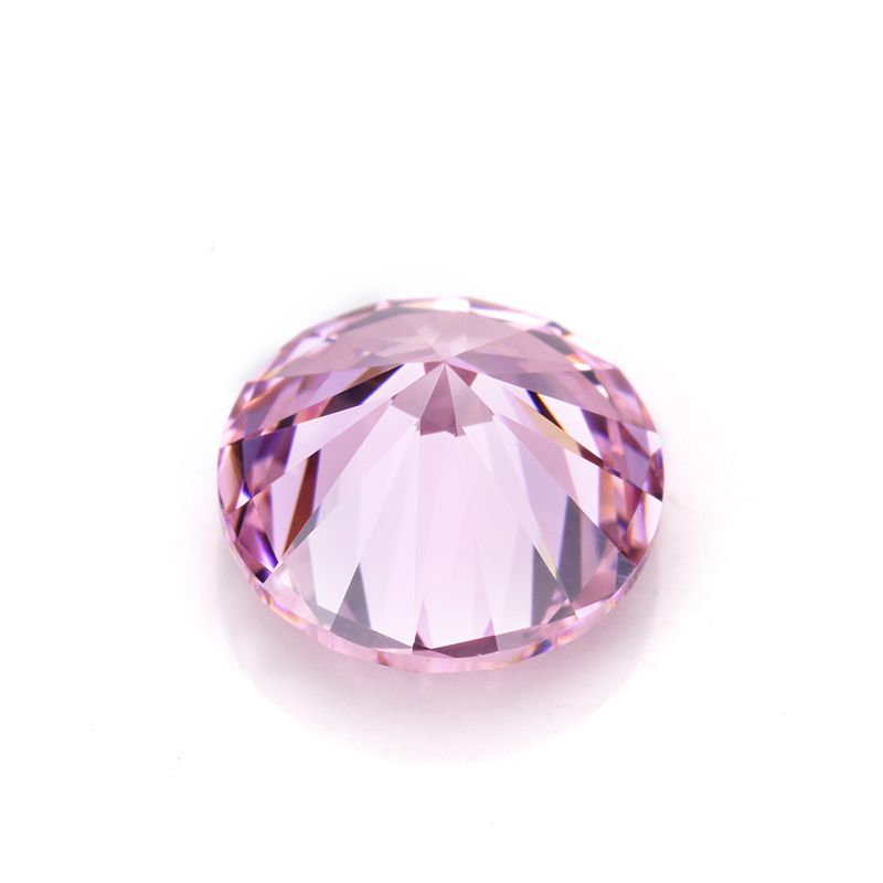 Round Brilliant Cut Pink Color Cubic Zirconia