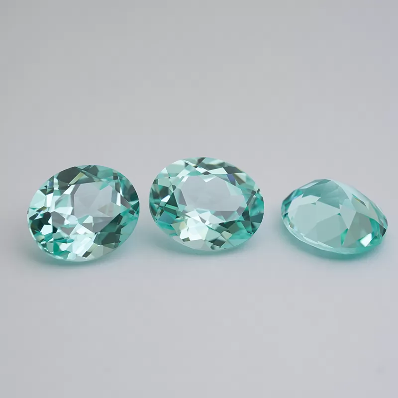 Paraiba Color Oval Cut Lab Grown Sapphire