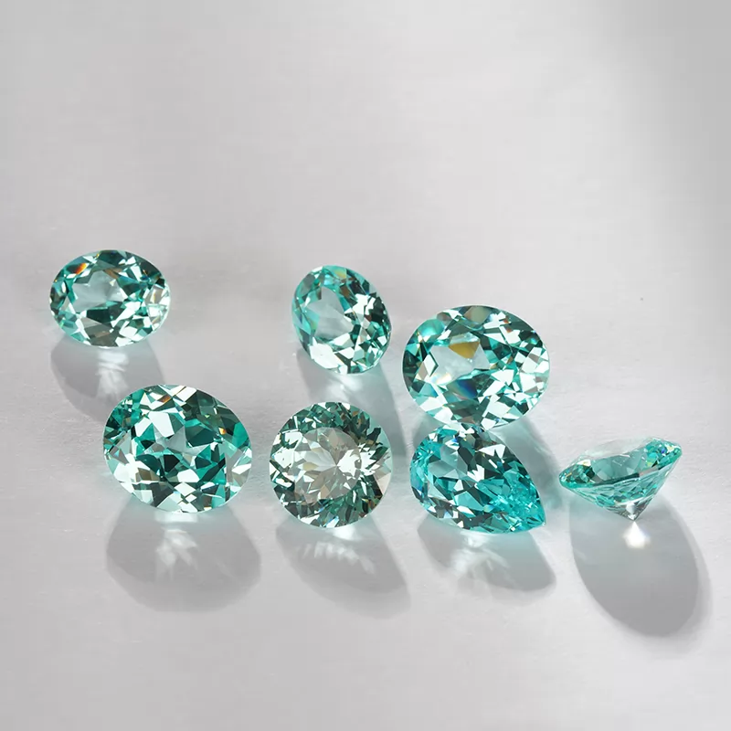 Paraiba Color Lab Grown Sapphire in Various Shape