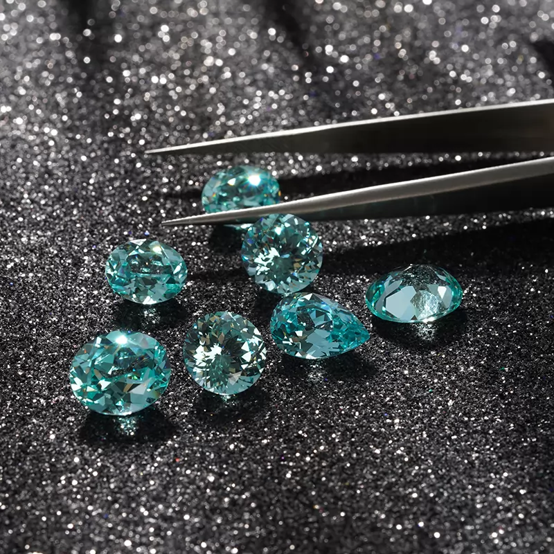 Paraiba Color Lab Grown Sapphire in Various Shape