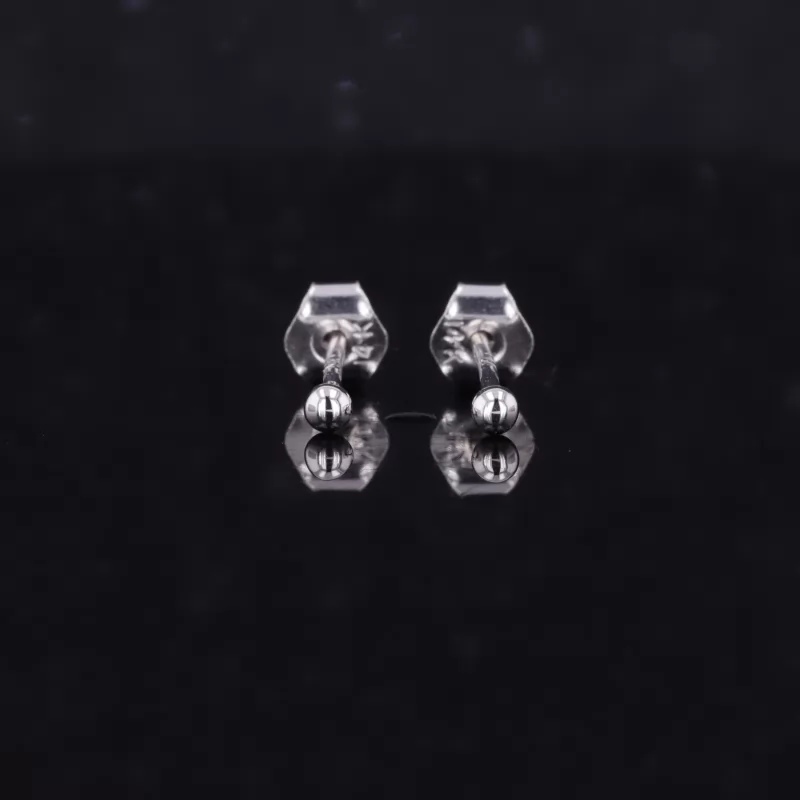 14K White Gold Stud Earrings