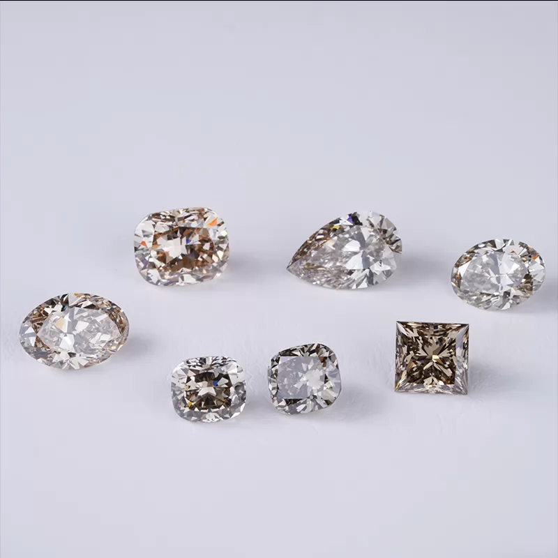 Champagne Color CVD Lab Grown Diamond Fancy Shape Color Diamond