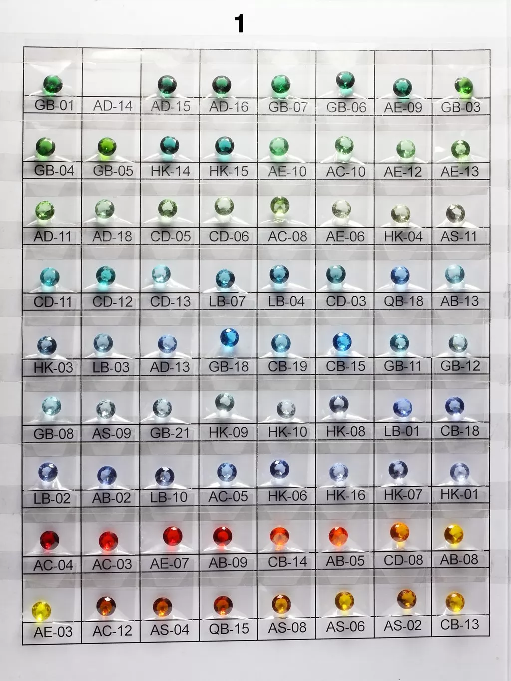 Glass Color Chart 1