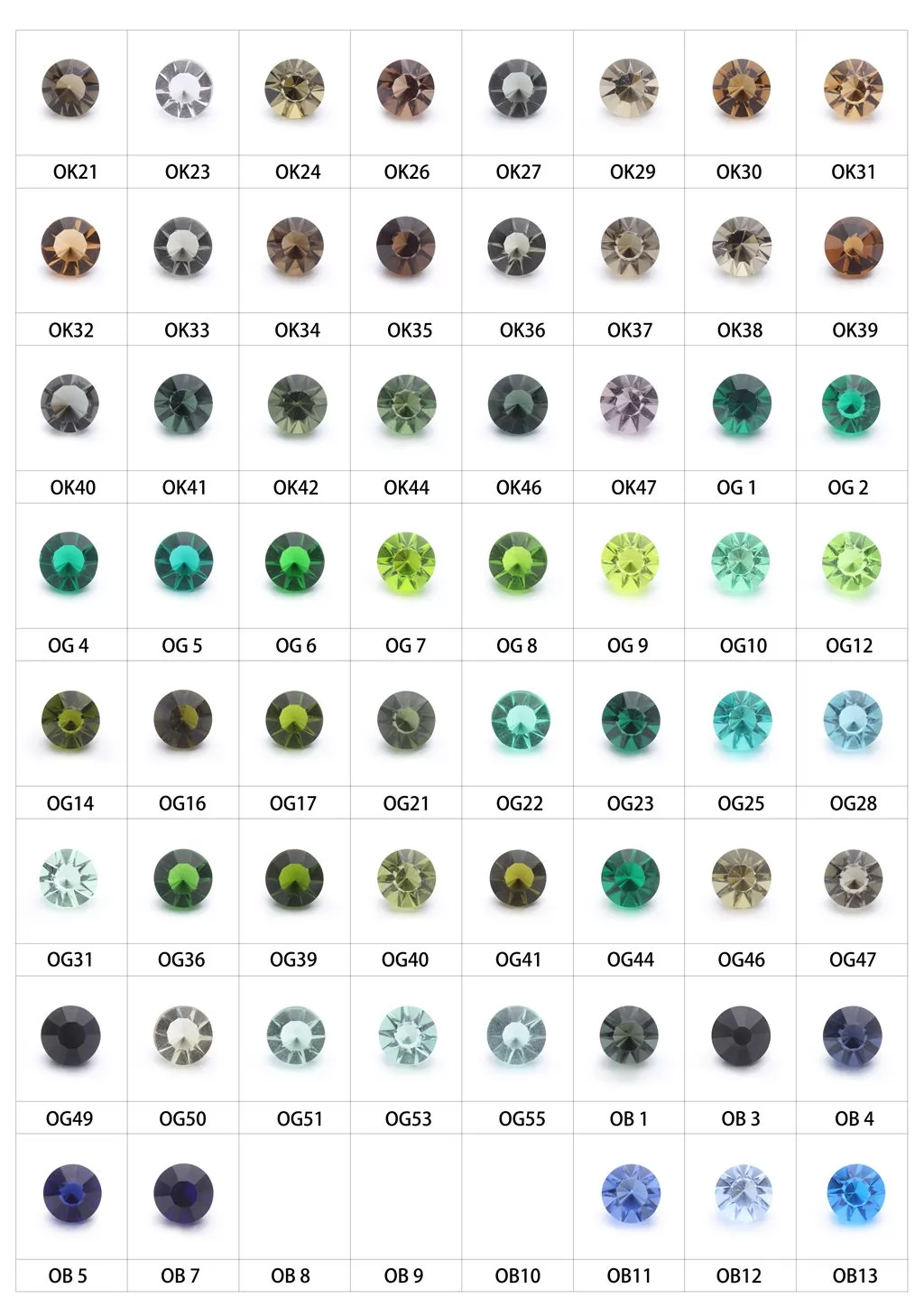 Glass Color Chart 2