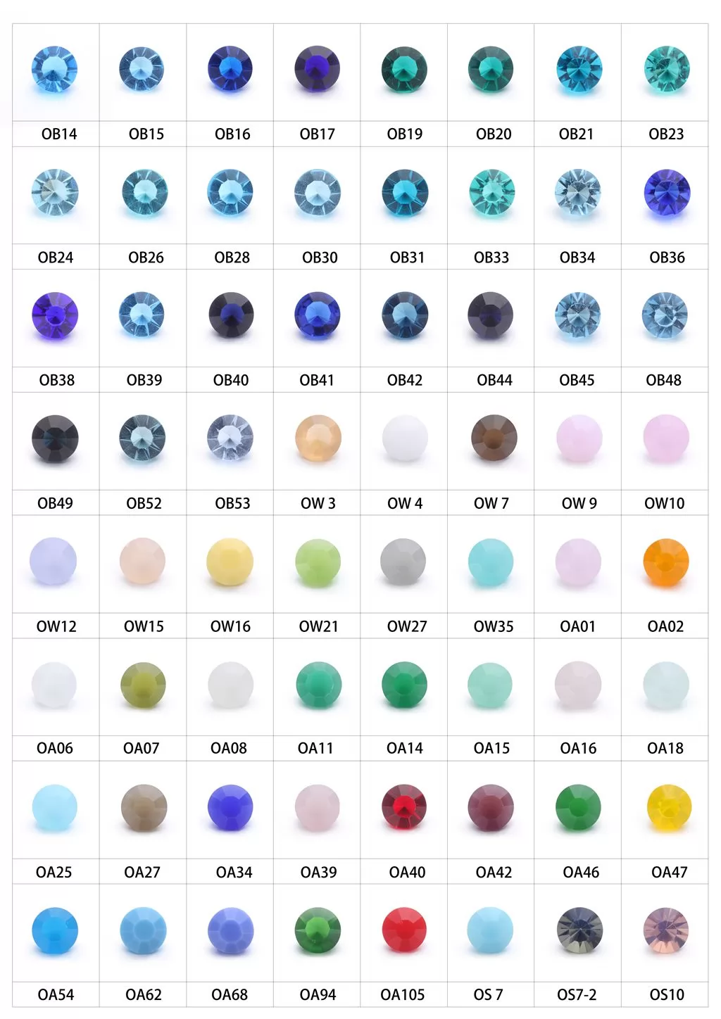Glass Color Chart 2