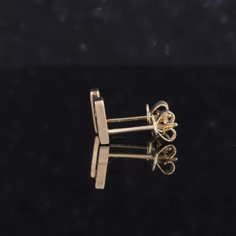 1.9mm Round Brilliant Cut Moissanite 10K Gold Diamond Stud Earrings