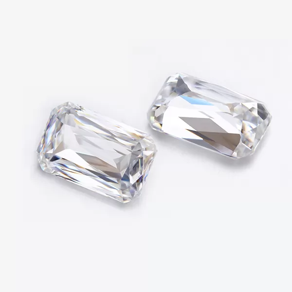 DEF VS Criss Emerald Cut Moissanite