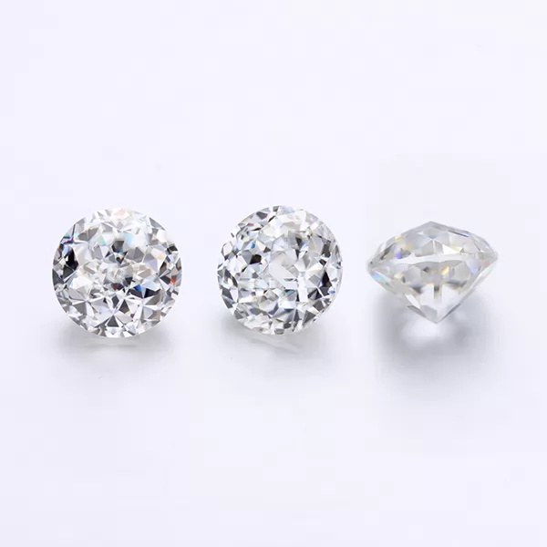 DEF VVS Round Shape Double Rose Cut Moissanite