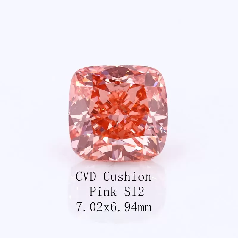 Starsgem CVD 2.02ct Pink Color Cushion Cut Lab Grown Diamond