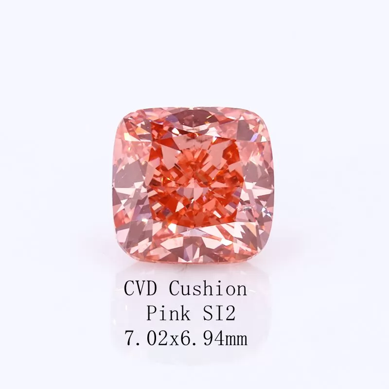 Cushion Cut Pink Color 2.02ct CVD Lab Grown Diamond