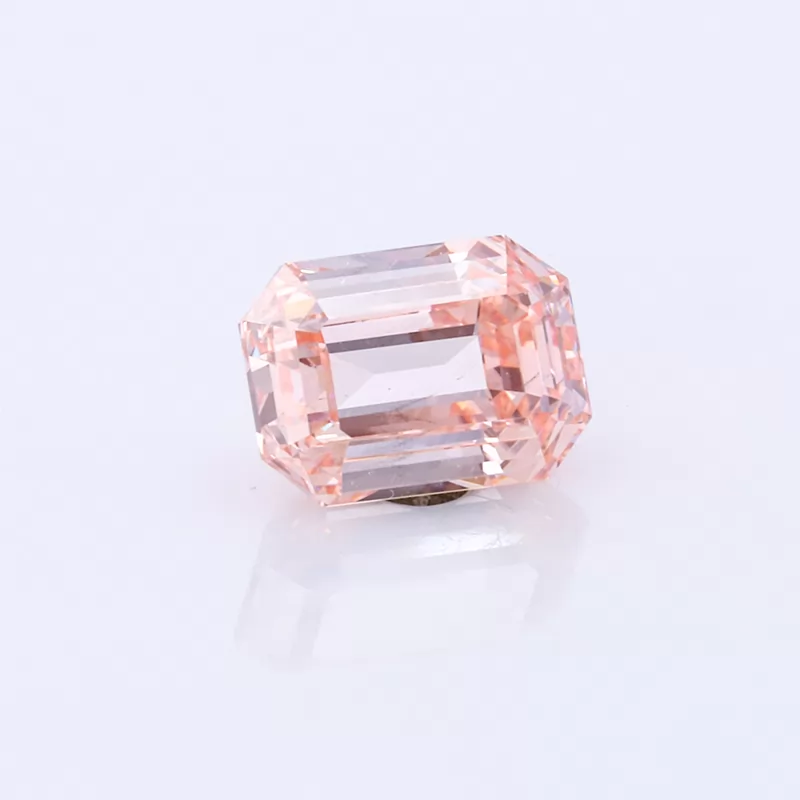 Octagon Emerald Cut Pink Color 0.92CT CVD Lab Grown Diamond